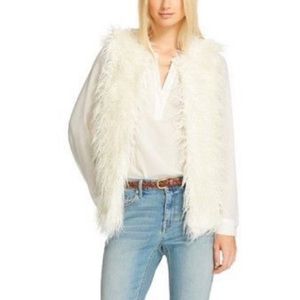 Mossimo White Faux Fur Vest Size XL